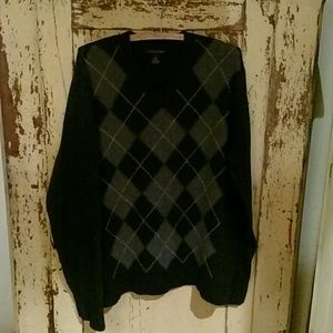 Men's Banana Republic plaid v-neck sweater L